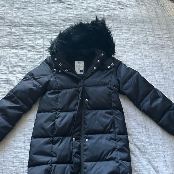 Gap Kids ColdControl Ultra Max Puffer long Parka Black size Large - Picture 2 of 14